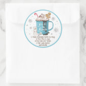 Anleitung zur heißen Schokoladenbombe Runder Aufkleber (Tasche)