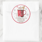 Anleitung zur heißen Schokoladenbombe Runder Aufkleber (Tasche)