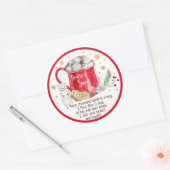 Anleitung zur heißen Schokoladenbombe Runder Aufkleber (Umschlag)