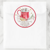 Anleitung zur heißen Schokoladenbombe Runder Aufkleber (Tasche)