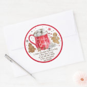 Anleitung zur heißen Schokoladenbombe Runder Aufkleber (Umschlag)