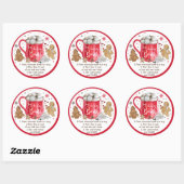 Anleitung zur heißen Schokoladenbombe Runder Aufkleber (Blatt)