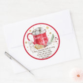 Anleitung zur heißen Schokoladenbombe Runder Aufkleber (Umschlag)