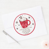 Anleitung zur heißen Schokoladenbombe Runder Aufkleber (Umschlag)