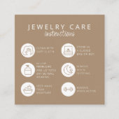 Anleitung zur Juwelenpflege - Neutral Beige Danke Begleitkarte (Vorderseite)
