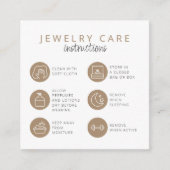 Anleitung zur Juwelenpflege - Neutral Beige Danke Begleitkarte (Vorderseite)