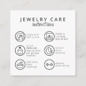 Anleitung zur Juwelenpflege neutrales Schwarz Dank Begleitkarte (Vorderseite)