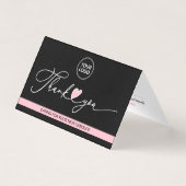 Anleitung zur Kerzenpflege & Danke geklappt Visitenkarten (Vorderseite)