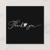 Anleitung zur Kerzenpflege & Kundendanke Quadratische Visitenkarte (Rückseite)