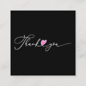 Anleitung zur Kerzenpflege & Kundendanke Quadratische Visitenkarte (Rückseite)