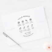 Anleitung zur Kerzenwarnhinweise Runder Aufkleber (Umschlag)