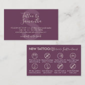 Anleitung zur Körperkunst bei Tattoo Visitenkarte (Vorne/Hinten)