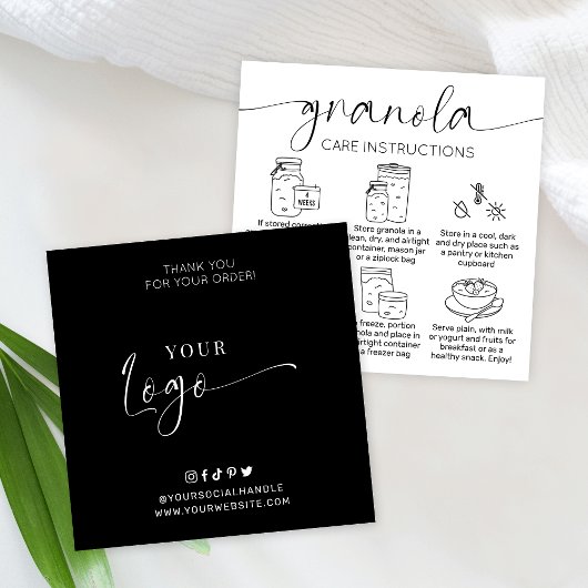 Anleitung zur Minimalistischen Beschaffung von Gra Quadratische Visitenkarte