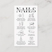 Anleitung zur Minimalistischen Maniküre Nägel Visitenkarte (Vorderseite)