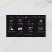 Anleitung zur Nachbehandlung Fuchsia Marbled Swirl Visitenkarte (Rückseite)