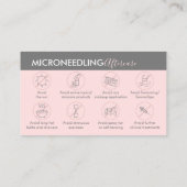 Anleitung zur Nachbehandlung mit rosa Tone Visitenkarte (Rückseite)