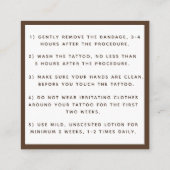 Anleitung zur Nachsorge bei kranken Mädchen Gerahm Quadratische Visitenkarte (Rückseite)