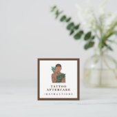 Anleitung zur Nachsorge bei kranken Mädchen Gerahm Quadratische Visitenkarte (Stehend Vorderseite)