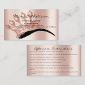 Anleitung zur Nachsorge Brows Crown Microblading Visitenkarte (Vorne/Hinten)