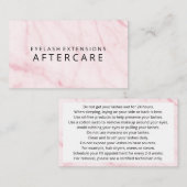 Anleitung zur Nachsorge Eyelash-Erweiterungen Visitenkarte (Vorne/Hinten)