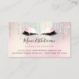 Anleitung zur Nachsorge Eyelash Pink Pearl Eyes Visitenkarte