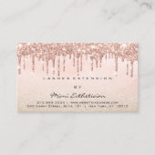 Anleitung zur Nachsorge Eyelash Rose Glitzer Tropf Visitenkarte (Vorderseite)