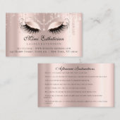 Anleitung zur Nachsorge EyelashRose Strings Lux Visitenkarte (Vorne/Hinten)