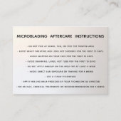 Anleitung zur Nachsorge für Kleinstunternehmen C Visitenkarte (Vorderseite)