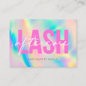 Anleitung zur Nachsorge für Lash-Erweiterungen Reg Visitenkarte (Vorderseite)