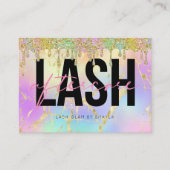 Anleitung zur Nachsorge für Lash-Erweiterungen Visitenkarte (Vorderseite)