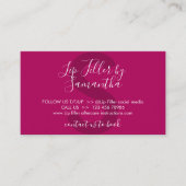 Anleitung zur Nachsorge für rosa dunkle Lippen Visitenkarte (Vorderseite)