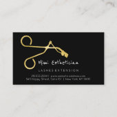Anleitung zur Nachsorge Lash Curve Gold Black Visitenkarte (Vorderseite)