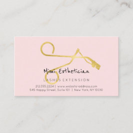 Anleitung zur Nachsorge Lash Curve Gold Pink Visitenkarte