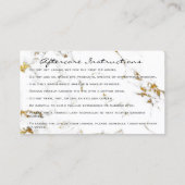 Anleitung zur Nachsorge Lash Extension Gold Marble Visitenkarte (Rückseite)