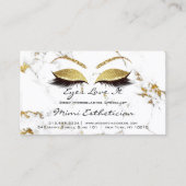 Anleitung zur Nachsorge Lash Extension Gold Marble Visitenkarte (Vorderseite)