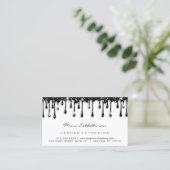 Anleitung zur Nachsorge Lash Glitzer Black Tropfen Visitenkarte (Stehend Vorderseite)