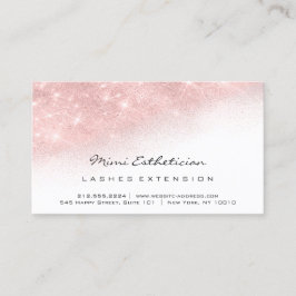 Anleitung zur Nachsorge Lash Pink Glitzer Weiß Visitenkarte