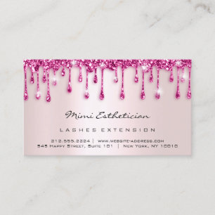 Anleitung zur Nachsorge Lash Rose Glitzer DripBerr Visitenkarte