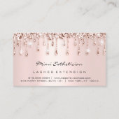 Anleitung zur Nachsorge Lash Rose Glitzer DripBlus Visitenkarte (Vorderseite)