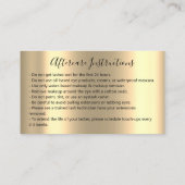 Anleitung zur Nachsorge Lash Rose Gold Blush Gerah Visitenkarte (Rückseite)