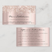Anleitung zur Nachsorge Lash Rose Gold Sand Blush Visitenkarte (Vorne/Hinten)