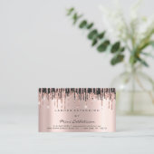 Anleitung zur Nachsorge Lash Rose Gold Tropfen Bla Visitenkarte (Stehend Vorderseite)