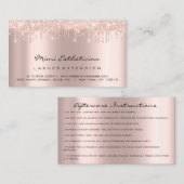 Anleitung zur Nachsorge Lash Rose Gold Tropfen Lux Visitenkarte (Vorne/Hinten)