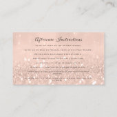 Anleitung zur Nachsorge Lash Rose Gold Tropfens Pa Visitenkarte (Rückseite)