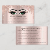 Anleitung zur Nachsorge Lash Rose Tropfen Grün Aug Visitenkarte (Vorne/Hinten)