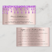 Anleitung zur Nachsorge Lash Rose Tropfen Makeup S Visitenkarte (Vorne/Hinten)