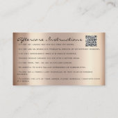 Anleitung zur Nachsorge Lash-Rose-Tropfen QR-Code Visitenkarte (Rückseite)