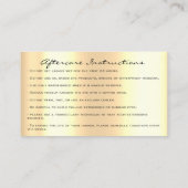 Anleitung zur Nachsorge Lash Soft Gold Tropfen Gli Visitenkarte (Rückseite)