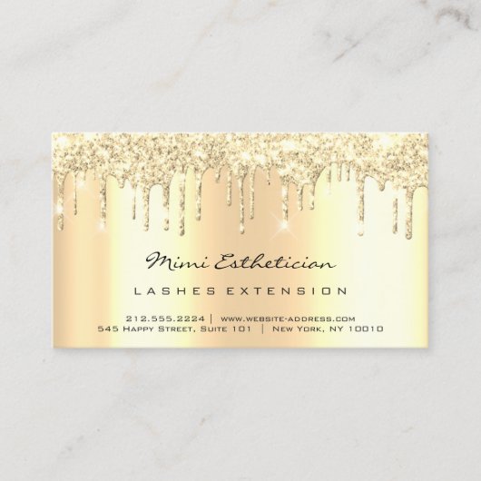 Anleitung zur Nachsorge Lash Soft Gold Tropfen Gli Visitenkarte (Vorderseite)