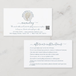 Anleitung zur Nachsorge Lash White Logo QR CODE Visitenkarte